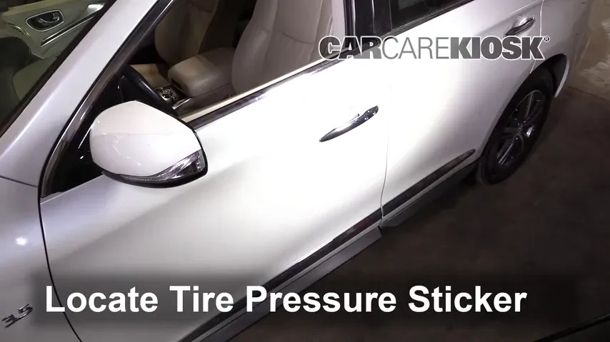 2016 Infiniti QX60 3.5L V6 Tires & Wheels Check Tire Pressure